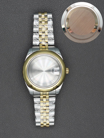 36/40mm Watch Case Sapphire Crystal For Nh35 NH36 Miyota 8215 28.5mm Dial Oyster