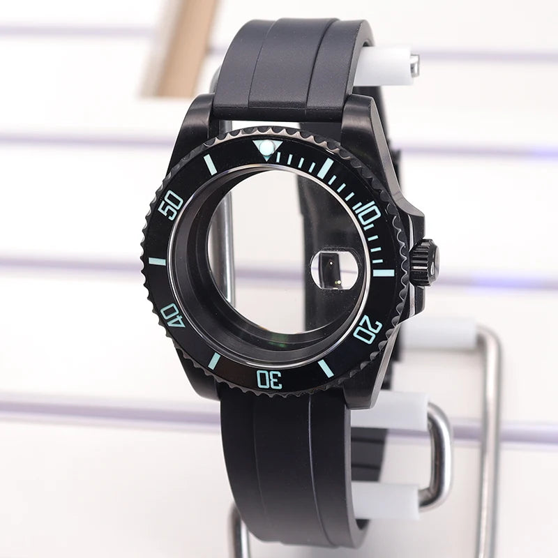 Diving 40mm Watch Case For Nh34/35/36 Miyota 8215 Eta 2824 C3 Bezel Submariner