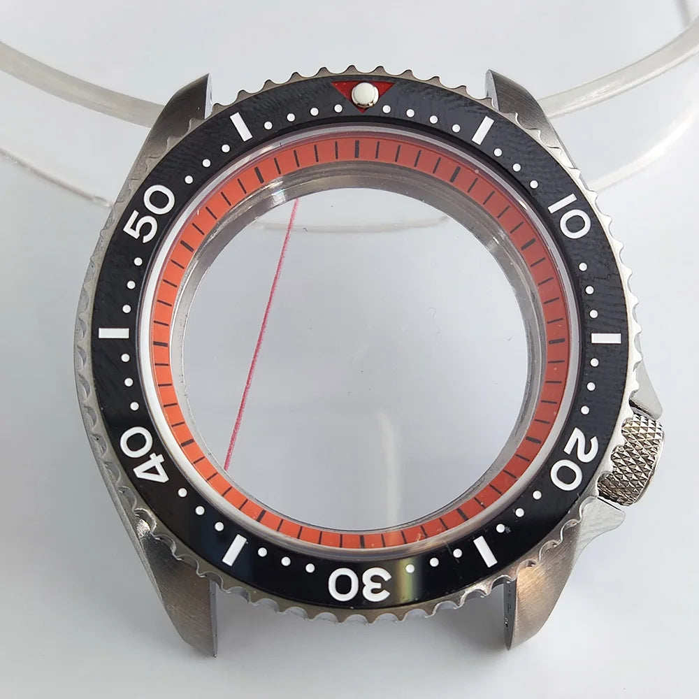 Plane Sapphire Glass Ceramic Bezel Stainless Steel Watch Case Fit NH 35 NH36 Movement High End Waterproof Watch Case