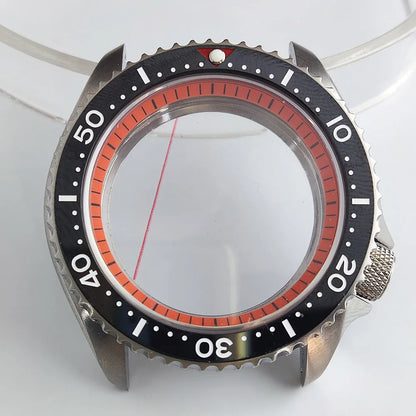 Plane Sapphire Glass Ceramic Bezel Stainless Steel Watch Case Fit NH 35 NH36 Movement High End Waterproof Watch Case