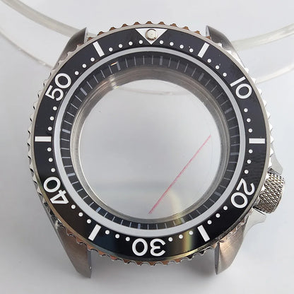 Plane Sapphire Glass Ceramic Bezel Stainless Steel Watch Case Fit NH 35 NH36 Movement High End Waterproof Watch Case
