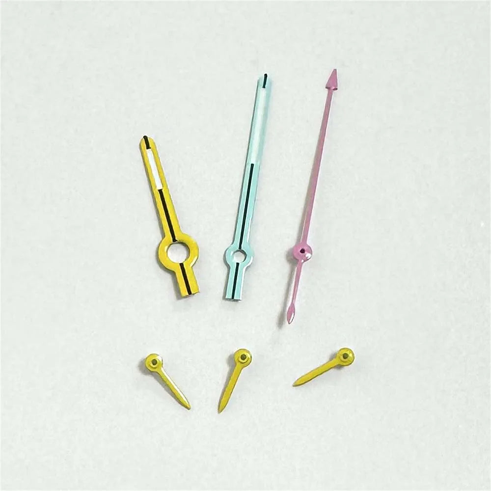 6 Pins Watch Hands Fit for VK63 Quartz Movement Replacement Green Luminous