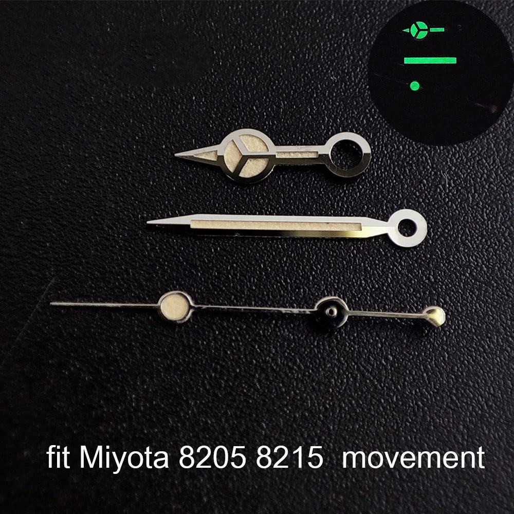 Watch hands green luminous hands fit NH 35 NH36 ETA 2836 2824 Miyota 8205 8215 movement