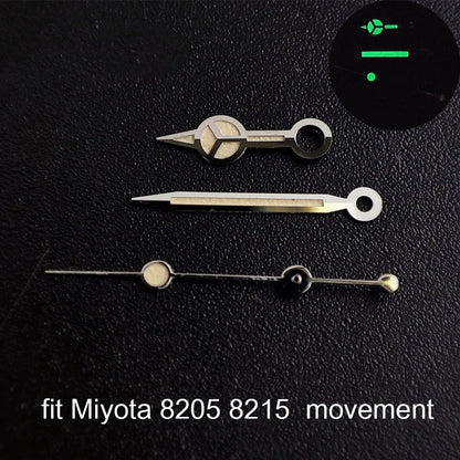 Watch hands green luminous hands fit NH 35 NH36 ETA 2836 2824 Miyota 8205 8215 movement