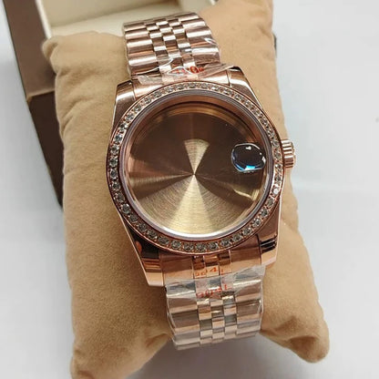 316L Steel 36/39mm Watch Case 28.5-29mm Dial Jubilee Bracelet Fit NH35/NH36/4R