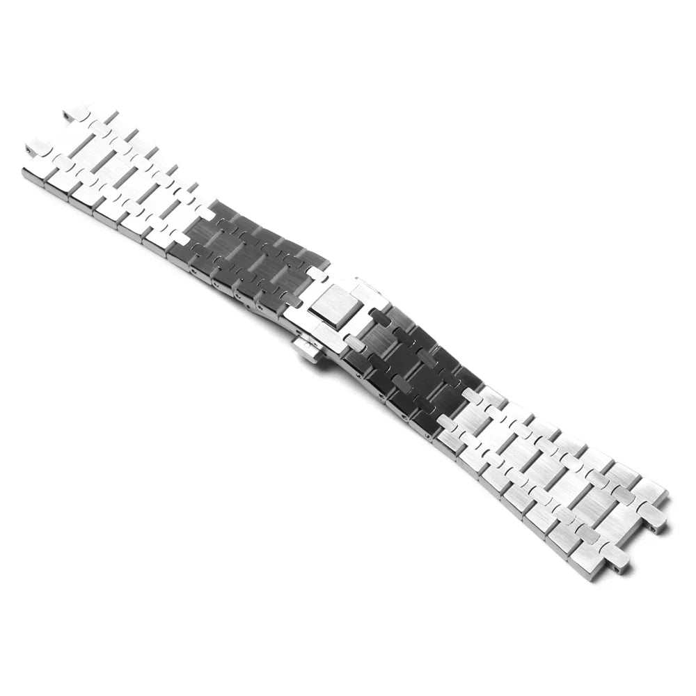 41mm Watch Case Band Set Sapphire Glass Transparent Bottom Strap for NH35 NH36