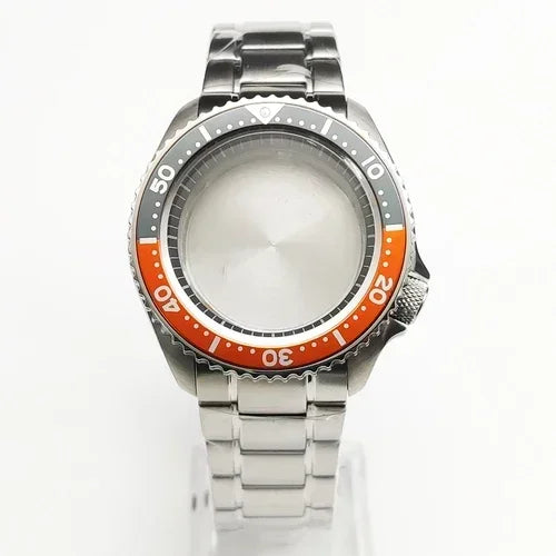42mm Watch Case+ Strap Set SKX007 Case with Chapter Ring Sapphire for NH35 NH36