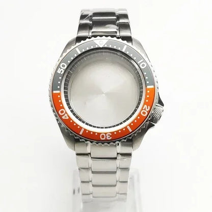 42mm Watch Case+ Strap Set SKX007 Case with Chapter Ring Sapphire for NH35 NH36