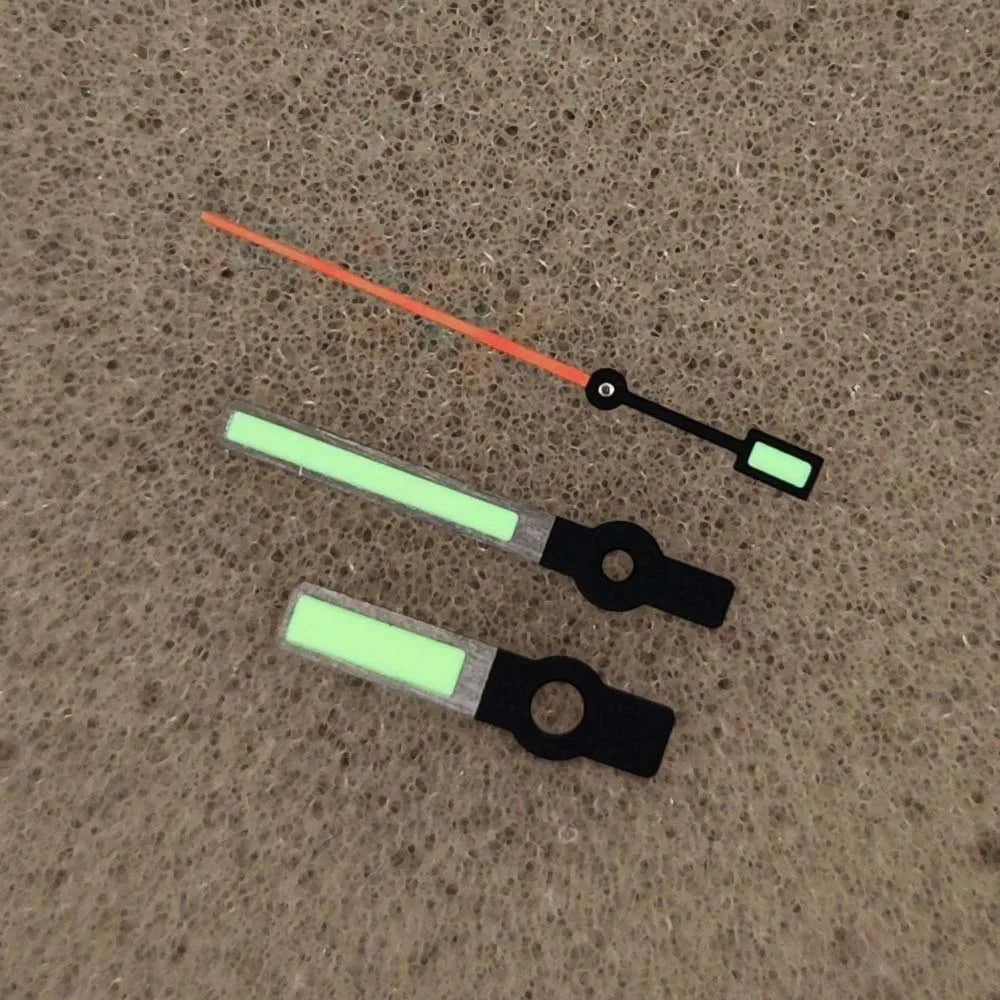 Green Luminous Watch Hands for NH35/36/4R/7S Modified 3Pins Orange Second Hands