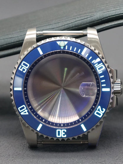 Diver 40mm Watch Case Sapphire For Nh34 Nh35 Nh36 Luminous SUB Ceramic Bezel
