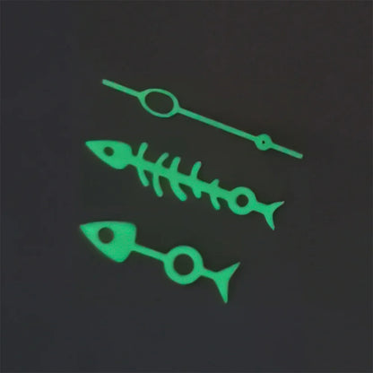 Watch Hands Pointer for NH35/NH36/4R/7S Modified 3Pins Fish Bone Green Luminous