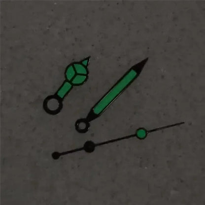 Modified Black Watch Hands Weak Green Lunminous for NH36/4R36/7S26 Movement