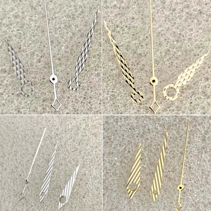 Gold/Silver Watch Hands Diamond/Twill Pattern for NH34/NH35/NH36/4R/7S Movement