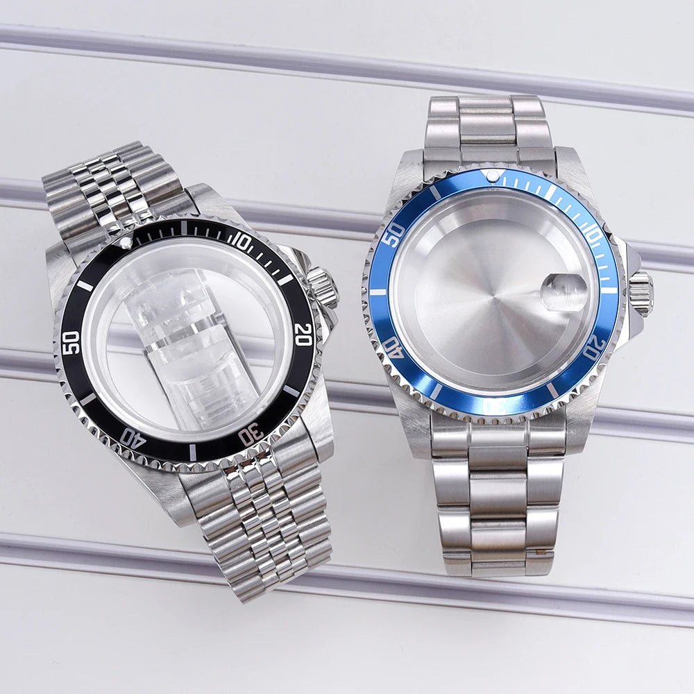 38mm Diving Steel Watch Case Sapphire For NH35 NH36 NH34/38 NH70 For Retro SUB