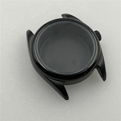 36mm Black/Silver Modified Diving Stainless Steel Watch Case for NH35 NH36