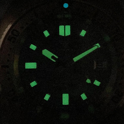 Bronze Watch Case With Green Lume Dial + Hands for NH35 Watch 20ATM Waterproof