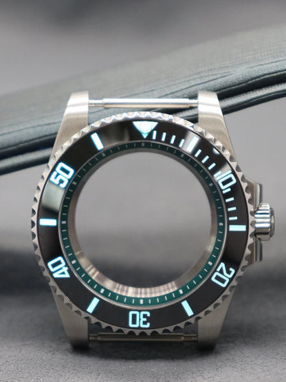 Diver 40mm Watch Case Sapphire For Nh34 Nh35 Nh36 Luminous SUB Ceramic Bezel