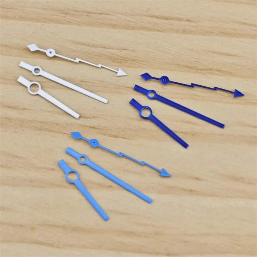 NH35 Watch Hands Blue / Sliver Lightning Log Hands for SK007 Watch NH35 NH36