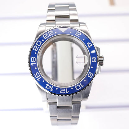 Silver 40mm Diver Case Sapphire  For NH35 NH36 NH34 NH38 Miyota 8215 Eta 2824