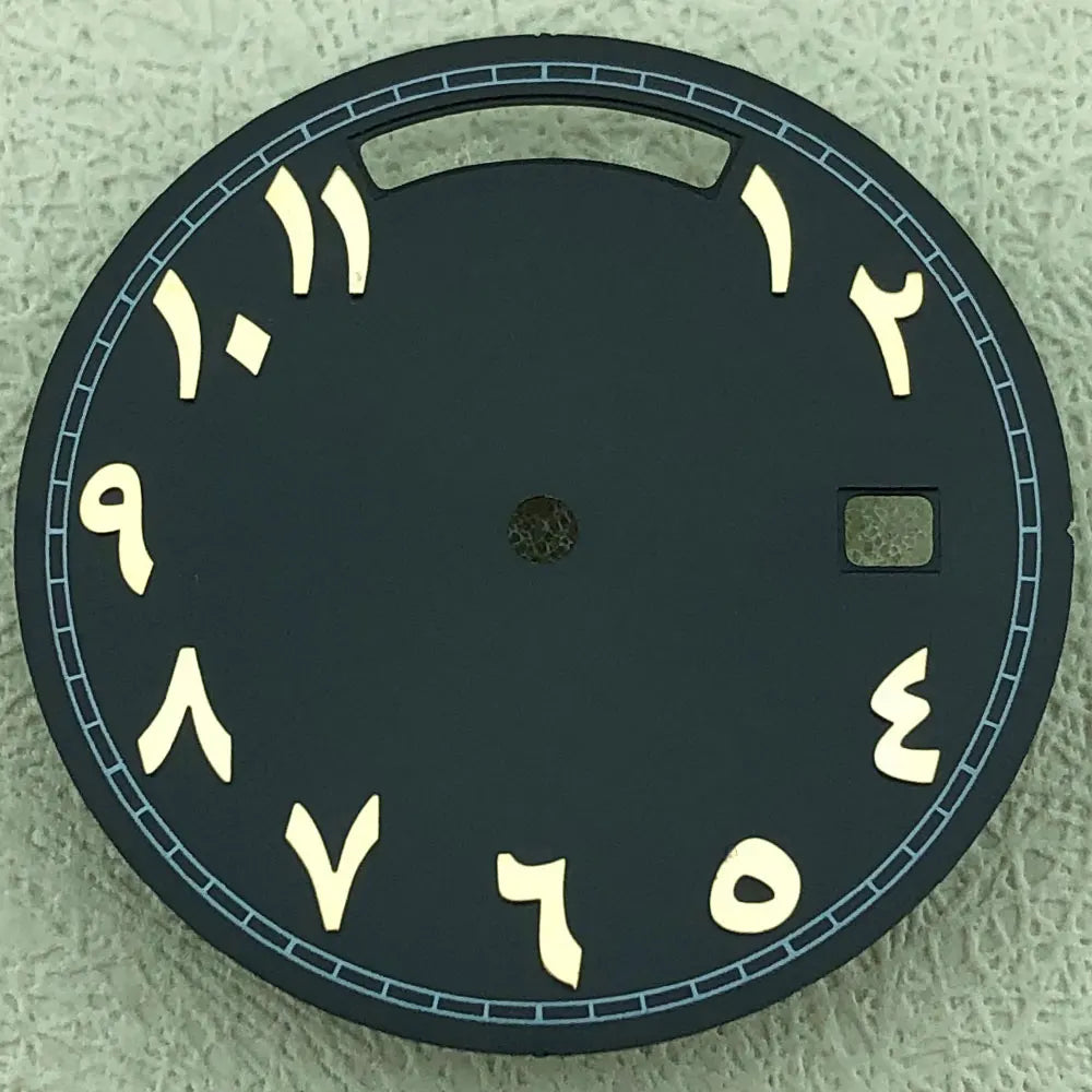 Modified 31mm Arabic Dual Calendar Watch Dial Suitable For 8285 Movement