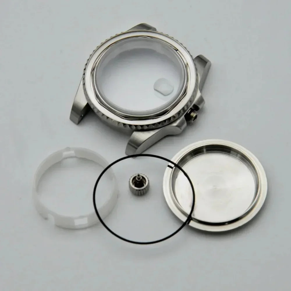 40mm Steel Watch Case for NH35/8215/GD2813/GD3804 with Movement Spacer Ring
