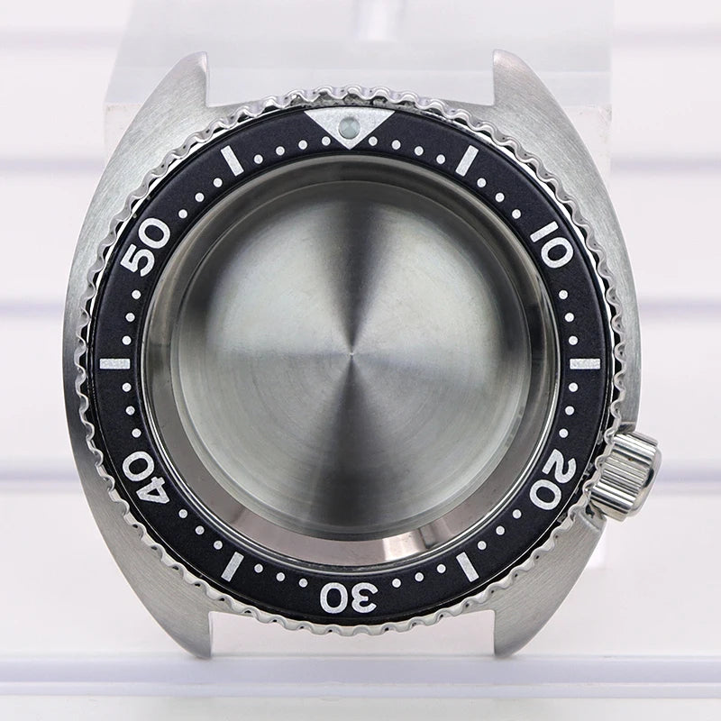 45mm Steel Watch Case Sapphire Glass For Mod skx big Abalone NH35 NH36 NH38