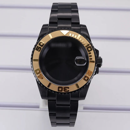 40mm Watch Case PVD Strap Sapphire For NH35 NH36 NH34 ETA 2824 8215 GMT SUB