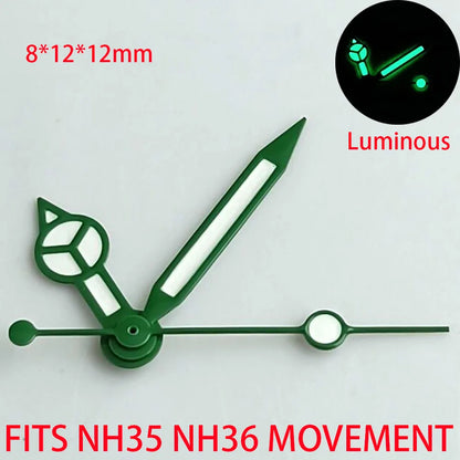 Watch Accessories Pointer NH 35 NH36 Hands Green/Blue Super Luminous Suitable For NH 35 NH36 Movement