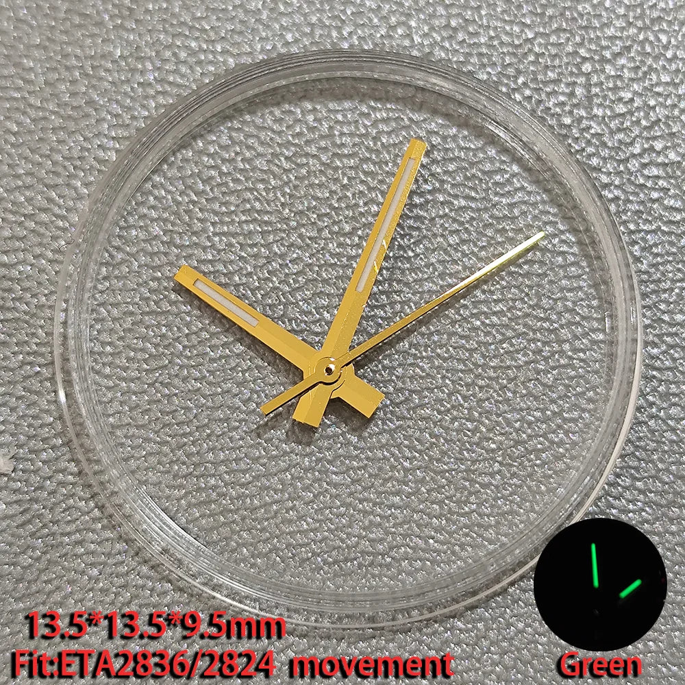 Watch Hands Pointer Luminous C3 Green Suitable for NH35/NH36 ETA 2836 2824