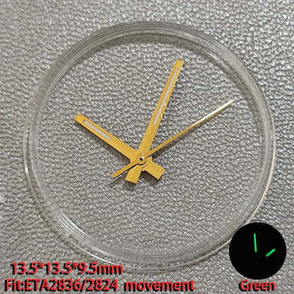 Watch Hands Pointer Luminous C3 Green Suitable for NH35/NH36 ETA 2836 2824