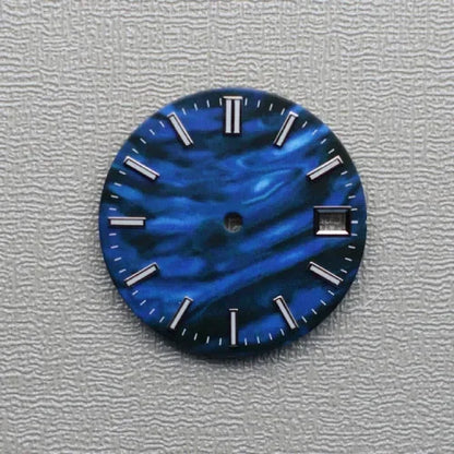 28.5mm Watch Dial Green Luminous Snowflake Dial for SKX007 NH35/NH36/4R/7S