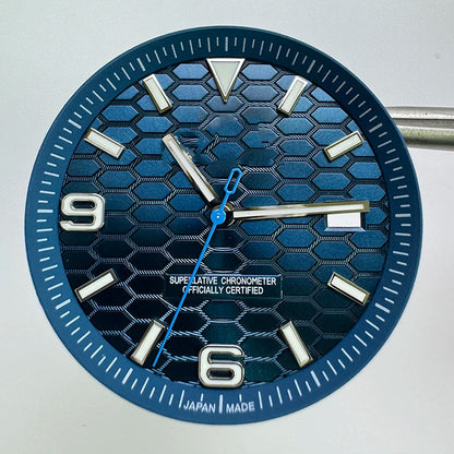 39.5mm Land-Dwellwe Steel Watch Case+Strap Sapphire Glass 33.8mm Dial Fit NH35