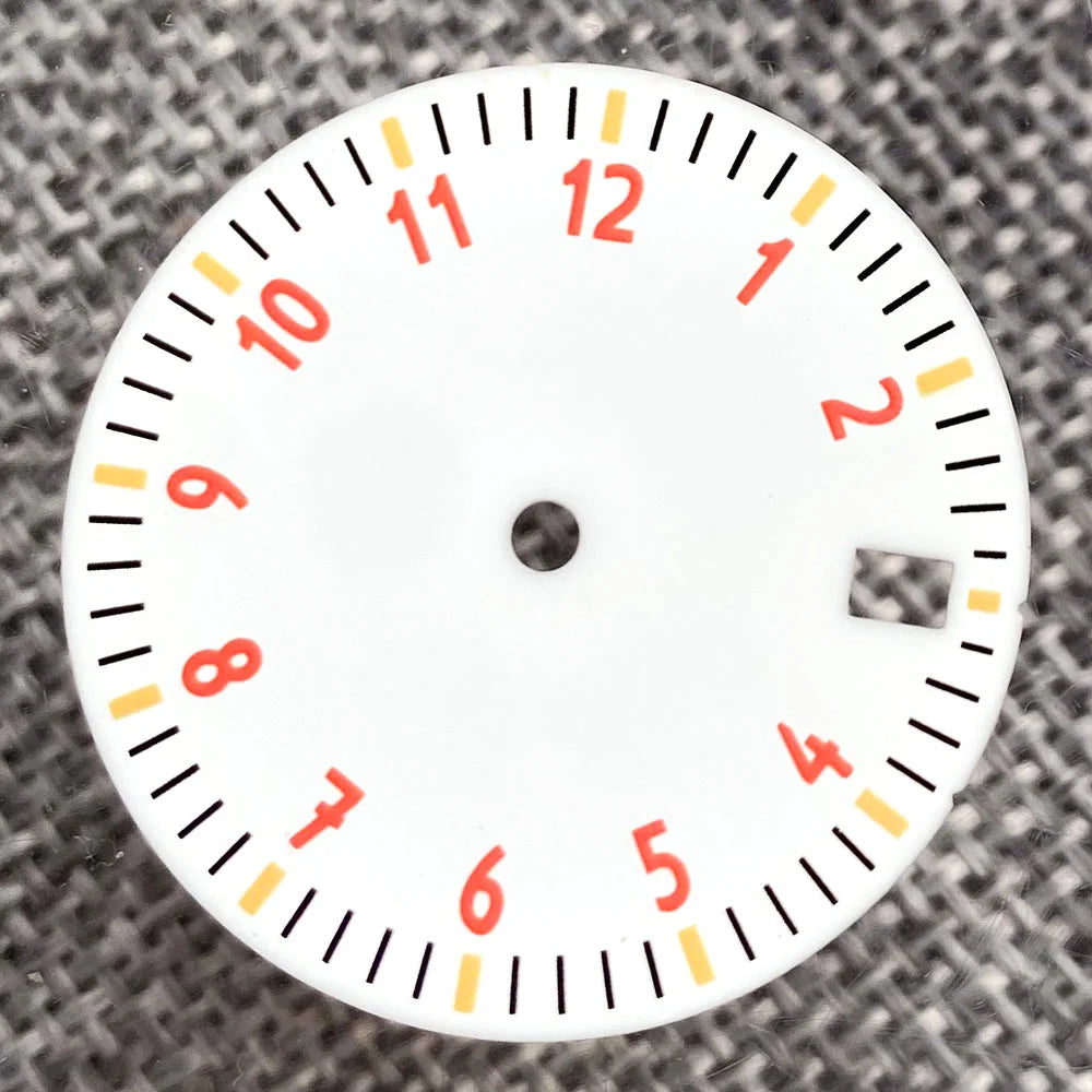 29mm sterile watch dial face with 12-hour numbers for NH35, NH36, ETA2824 movements, DG brand.