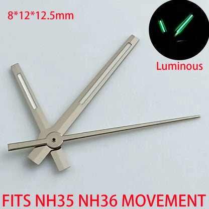 Watch Accessories Pointer NH 35 NH36 Hands Green/Blue Super Luminous Suitable For NH 35 NH36 Movement