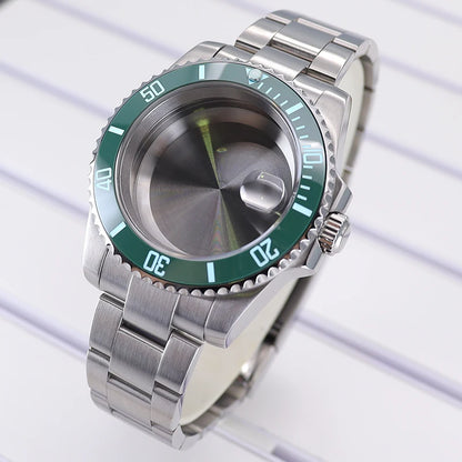 40mm Diver Watch Case Sapphire For NH34/35/36 4R36 8215 Eta 2824 C3 Bezel SUB