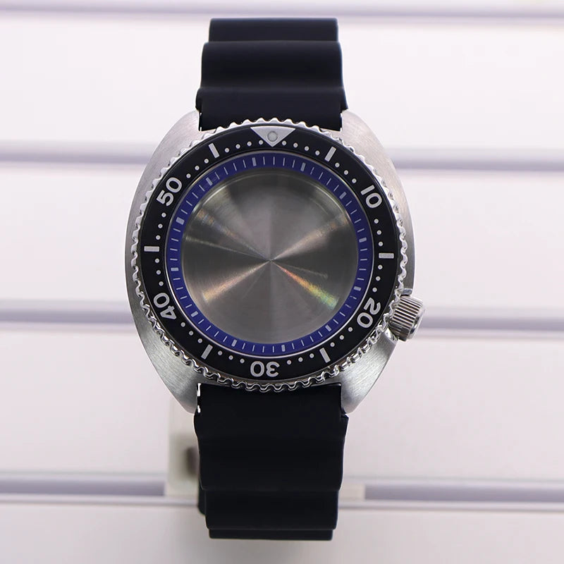 45mm Rubber Strap Sapphire Glass For NH35 NH36 NH34 NH38 4R36 fit 28.5mm Dial