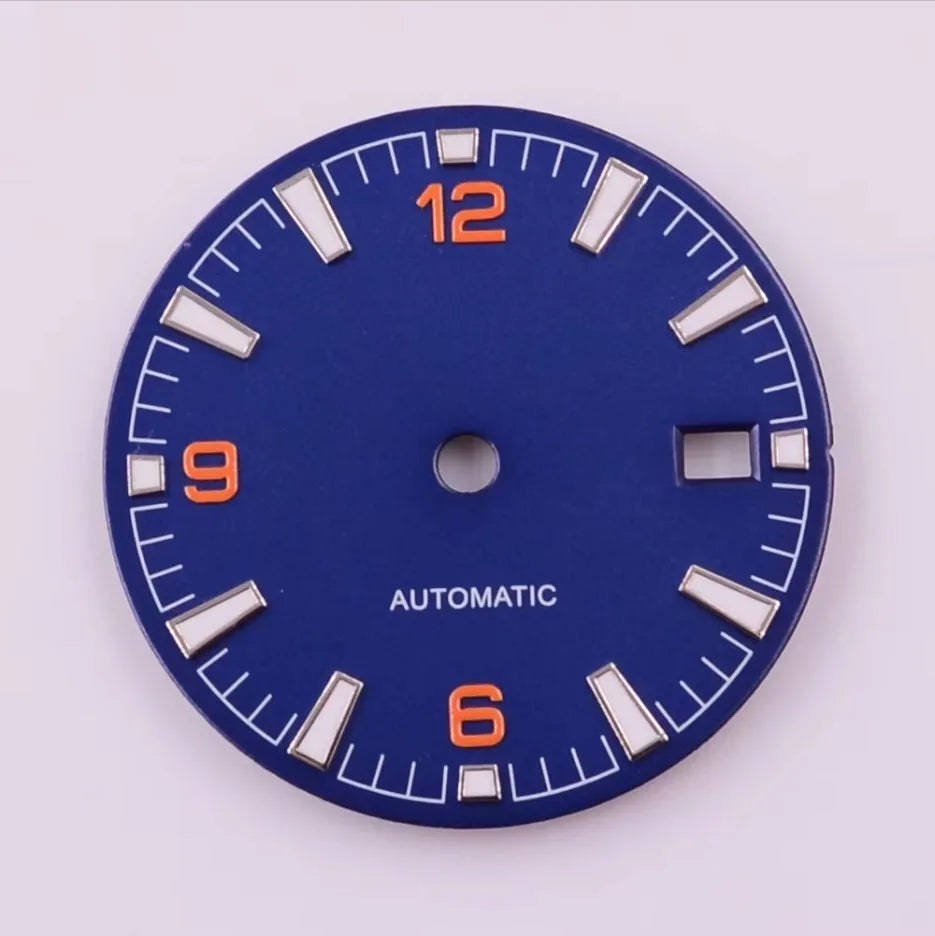 31mm 6 9 12 Digital Multicolor Watch Dial Green Luminous for NH35 Modified