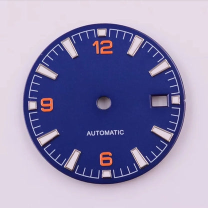 31mm 6 9 12 Digital Multicolor Watch Dial Green Luminous for NH35 Modified