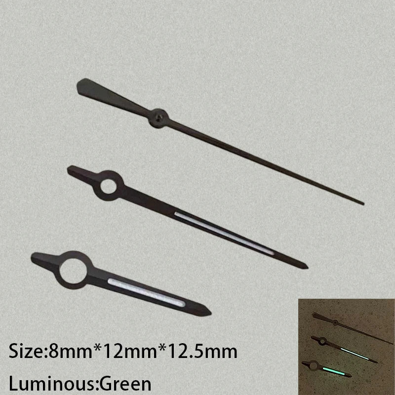 Modified Green Luminous Simple Watch Hands for NH35/NH36/4R/7S Movement