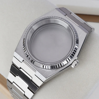 40mm Fluted Bezel Watch Case Sapphire For PRX Super Player Mod NH35 NH36 NH34/38