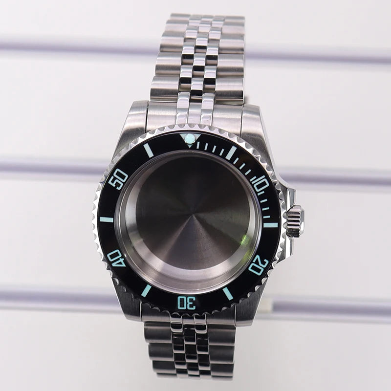 40mm Watch Case Sapphire Glass For Nh35/36/34 Eta2824 8215 C3 Bezel Submariner
