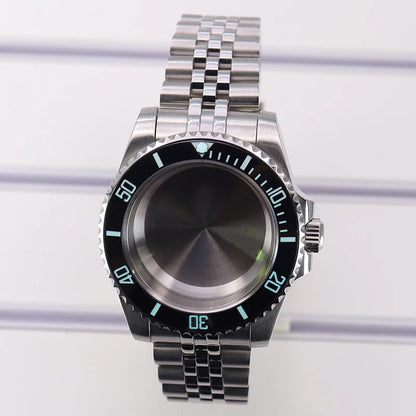 40mm Watch Case Sapphire Glass For Nh35/36/34 Eta2824 8215 C3 Bezel Submariner