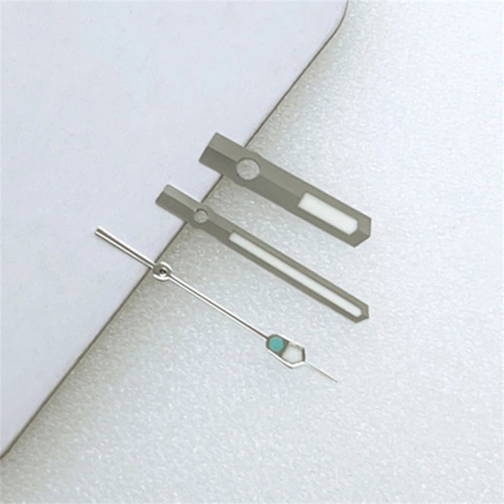 Green Luminous Watch Hands Set for NH34 NH35 NH36 Modified 3Pins Pointers