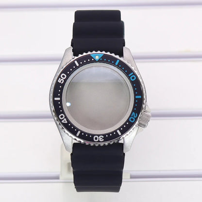For 20 BAR at 3.8 SKX 42mm Diver Watch Case Sapphire Glass For NH35 NH36 NH38