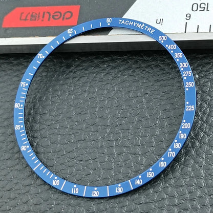 38.5mm flat aluminum bezel for men's diving watch, durable replacement accessory without luminous features.