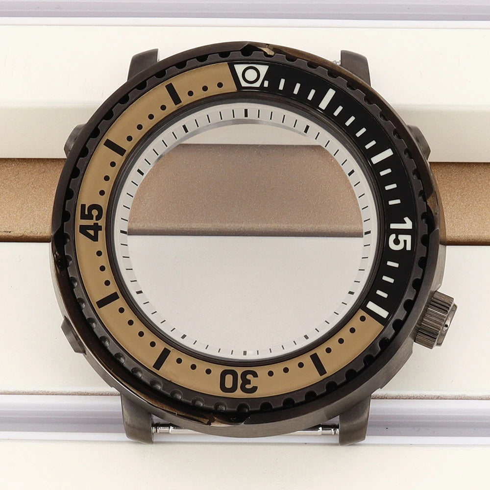 43mm Watch Case For NH34 NH35 NH36 NH38 Tuna Sapphire Crystal Luminous Bezel