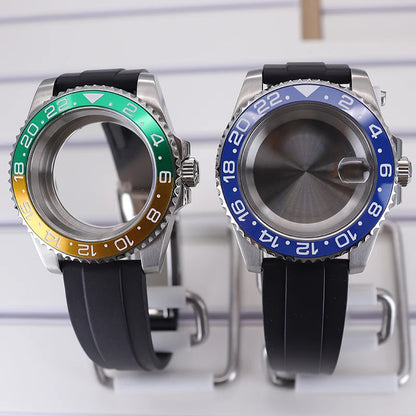 40mm Watch Cases For NH34/35/36/38 Miyota 8215 Eta 2824 GMT Double Color Bezel