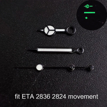 Watch hands green luminous hands fit NH 35 NH36 ETA 2836 2824 Miyota 8205 8215 movement