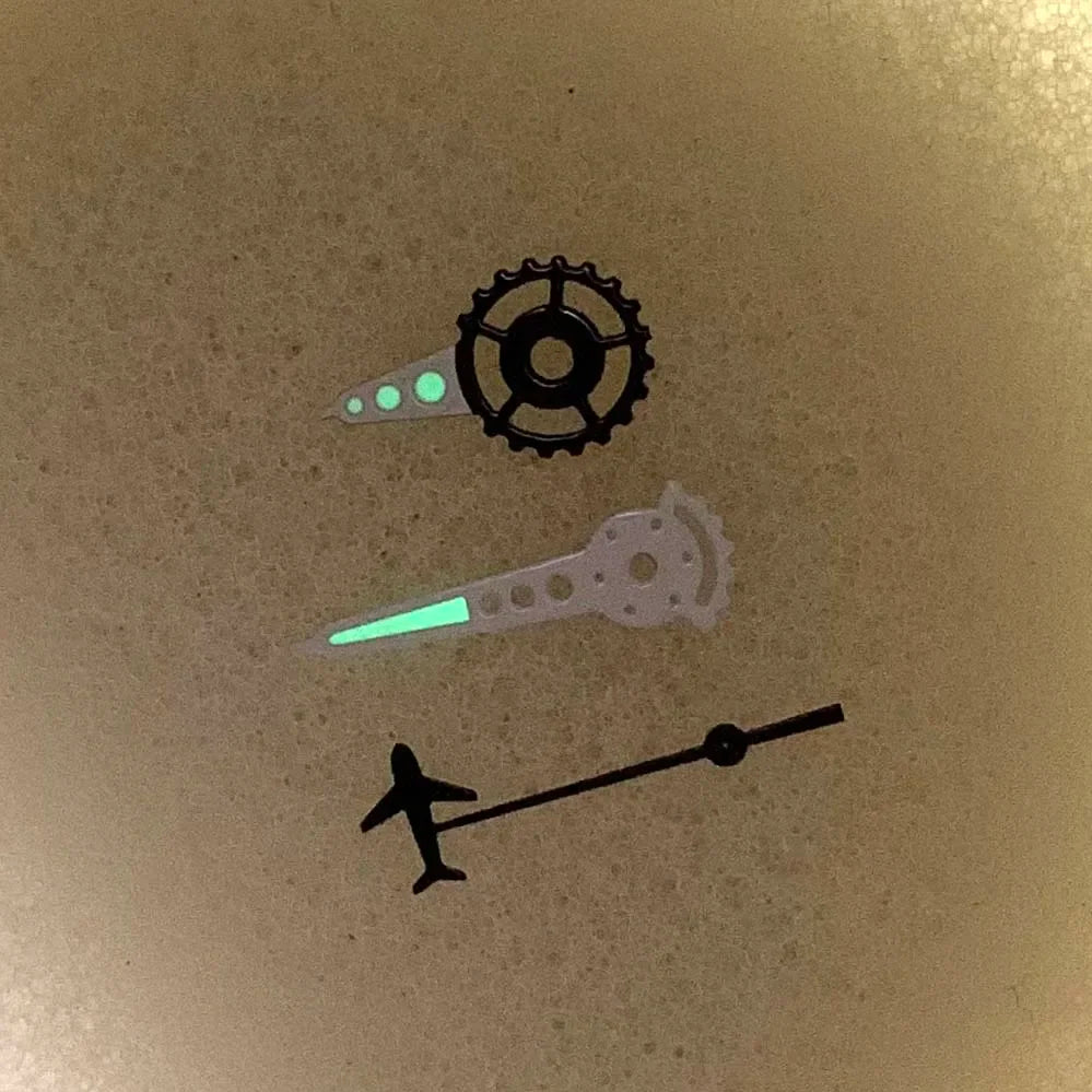 Green Luminous Modified Aircraft Second Hand Watch Hands for NH35/34/36/NH70