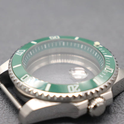 Diver 40mm Watch Case Sapphire For Nh34 Nh35 Nh36 Luminous SUB Ceramic Bezel